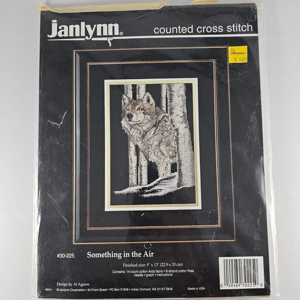 Janlynn Counted Cross Stitch Kit 30-225 Wolf Something in the Air
